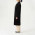 无印良品（MUJI）女式 木棉混 灯芯绒大衣黑色中长款翻领外套女款秋冬季款 BDE91C3 黑色 L(165/88A)