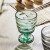 东洋佐佐木（TOYO-SASAKI GLASS）2只 日本进口玻璃高脚水杯创意彩色森系甜品饮料杯复古家用红酒杯 高脚杯240ml【绿色两只装】