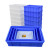 物匠（WUJIANG）加厚周转箱 塑料零件盒长方形物流箱运输塑料筐五金工具收纳盒平 蓝色3号 520*350*150mm