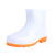 品之德 PVC低筒雨鞋牛筋底低帮雨靴工作水鞋胶鞋 PX--035 白色 44码