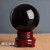月璃天然黑曜石水晶球摆件黑色原石打磨居家公司乔迁商铺开业件礼品 直径2.5cm