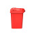 舒蔻(Supercloud)分类垃圾桶大号带盖塑料户外环卫物业酒店商用国标有害垃圾 红色50L