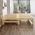宣然木业沙发床实木推拉床坐卧两用多功能伸缩折叠床小户型拼接抽拉单人床 150宽*长（110-200）*高40cm
