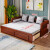 金澈全实木沙发床可折叠小户型客厅单人沙发床多功能推拉两用可定制 红棕色【送6件套】 长2米*拉开1.8宽