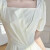 妍艺诗裙子夏天女装法式连衣裙显瘦高级气质短袖中长裙收腰提花连衣裙女 白色 M(110-120斤)
