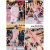 锐特斯丁篮球服女生套装假两件队服夏季女童球衣儿童运动速干训练女款定制 370淡粉色短袖套装带图案 S码身高140-150cm70-80斤