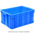 工业周转箱长方形带盖物流箱 级白色胶框 熟料320箱35*27*13 蓝色无盖
