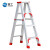 链工 铝合金人字梯加厚折叠梯子双侧梯工程梯 装修脚架梯1.2米高红