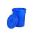 普力捷（PULIJIE） 加厚多用大号垃圾桶工厂户外环卫分类塑料桶商用圆桶带盖 280L 蓝无盖 升级加厚耐腐蚀