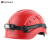 Golmud安全帽 带可充电头灯 工地建筑工程防砸 透气孔可调节 GM771红色