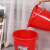 安大侠【22L无盖款】塑料手提水桶红色圆形储水桶大小水桶不带盖子耐摔