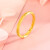 梦金园520礼物 黄金戒指 3D硬足金情侣戒指结婚对戒字母love订婚素圈 12圈口 约1g（Love）