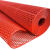 浴室防滑垫卫生间厨房防油防水橡胶垫子镂空商用地毯门口户外地垫 红色 一体1.6米宽x10米长