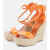 路铂廷（Christian Louboutin） 618女士CHOCAZEPPA120精饰坡跟凉鞋 orange 41 EU