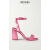 路铂廷（Christian Louboutin） 618女士MISSSABINA85金属感绸缎凉鞋 粉红色 35.5 IT