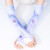 迪士尼儿童冰袖防晒袖套夏季冰丝凉感套袖男女宝宝遮阳帽户外防紫外线 艾莎公主2双直筒款（蓝+紫）
