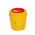 魅祥 黄色利器盒垃圾桶 卫生所锐器盒小型废物桶 圆形2L(10个)