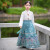 奥蒙威儿童马面裙套装女童汉服古装小女孩中国风唐装演出服 YR-ST13 绿色 160cm