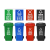 洁荣清 四色分类垃圾桶带轮带盖大容量商用大号户外环卫加厚桶  100L  6.5kg/个 1个