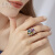 ENZO【520礼物】新款「花园系列」18K金多彩宝石钻石戒指女EZV6669 14号
