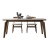 秋风客梦岩板实木餐桌现代简约轻奢长方形家用小户型北欧大理石餐桌椅组合 130*80cm实木岩板餐桌