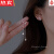 SNQP银北斗七星耳环女小众设计感耳线2022年新款潮耳钉夏季耳饰 S925银耳钉一对