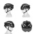 青少年儿童骑行头盔夏款山地车安全帽轮滑帽小孩充电尾灯自行车戴 [3组镜片]-黑红色-带尾灯 可调头围54-60cm8岁以上-青少年