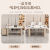欧雷格岩板茶桌奶油风简约现代全自动智能茶台带导台客厅一体茶桌 1.2米桌