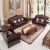 法亚森广东佛山家具沙发品牌沙发组合高端大气实木客厅复古头层皮沙发 咖啡色 高端油蜡皮 0cm 单人