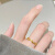 CHENG NINI2024年新款打结戒指女绳结18k包金小众设计感黄金指环食指戒 打结戒指 开口可调节