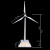达闻西风力发电模型太阳能风车风力发电模型环保科技实验拼装玩具摆 白色