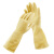 威蝶（WEIDIE） 乳胶手套  工业橡胶手套  加厚牛筋耐酸碱耐磨耐用防滑防水 黄色 S码