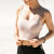 暴走的萝莉细肩带瑜伽速干背心式交叉健身防震文胸运动内衣女bra LLWX02351 粉色 S