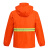 劳博士 TZ017 分体双条环卫雨衣雨裤套装 反光双层清洁工 橘色XL