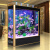 欧庭欧式鱼缸水族箱客厅家用大型玄关生态水族箱玻璃金鱼缸家用屏风 宽38高102+20+8CM吧台款欧式 1米长