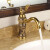 科勒品牌金色全铜冷热水龙头玉石台面盆浴室柜复古欧式仿古美式卫生间单 燕麦钛金