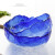 瓷秀源金边透明玻璃沙拉碗单个可爱水果盘大碗创意个性家用甜品日式餐具 中号沙拉碗（渐变蓝）
