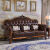花昕阁欧式沙发客厅小户型轻奢家具123组合欧美式风格实木简欧真皮沙的 咖色 三人