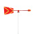 越翔安防（YX）FX-01B 标准型金属风向标 夜光反光型风向标 夜光金属风向仪（夜光型风向标+2米支架）
