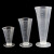 海斯迪克 PP三角量杯刻度塑料量杯透明杯容量杯 25ml+50ml+100ml HKCL-759