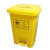 加厚医疗垃圾桶废物回收箱带盖脚踏式黄色塑料垃圾箱医院卫生院诊所脚踩周转箱转运箱污物桶 30L脚踏款