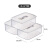 家の物语（KATEI STORY） 日本进口冰箱保鲜盒水果盒收纳盒密封盒食品冷冻饺子盒 2L 3个装