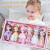 奥智嘉换装娃娃礼盒儿童玩具女孩迷你公主洋娃娃过家家生日礼物6只装