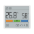 杜克（DUC）杜克杜克温湿度计室内时钟家用高精度表数显电子壁挂式仪器 白色