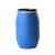 初诗 化工桶 加厚120L法兰桶塑料桶圆形铁箍桶水桶 新料蓝810*510*510mm