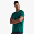 2XUMotion系列男士运动上衣休闲宽松吸汗速干短袖健身服短袖运动T恤 丛林绿/黑色 L