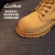 Carl Beck品牌厚底马丁靴女英伦风工装2023秋冬新款短靴女复古单靴大黄靴子 黄色 39
