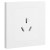 罗格朗（LEGRAND）开关插座面板 轻艺系列玉兰白色家用86型暗装电源 16A三孔