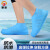 慎固 防水鞋套 加厚硅胶一体成型防雨防滑雨靴套 蓝色 L码(40-45)