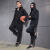 范斯蒂克 运动套装春秋款情侣款健身跑步休闲百搭潮运动服套装 男子黑色两件套TC0266 M